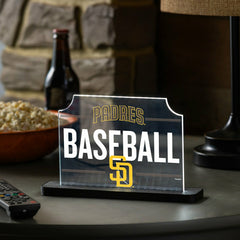 San Diego Padres Baseball Rectangle Desklite LED Decor, MLB, Home