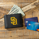 San Diego Padres Black Bi-Fold Embroidered Wallet w/ RFID Blocking, MLB, Home