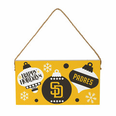 San Diego Padres Holiday Wood Wall Sign, 6x11, MLB, Home