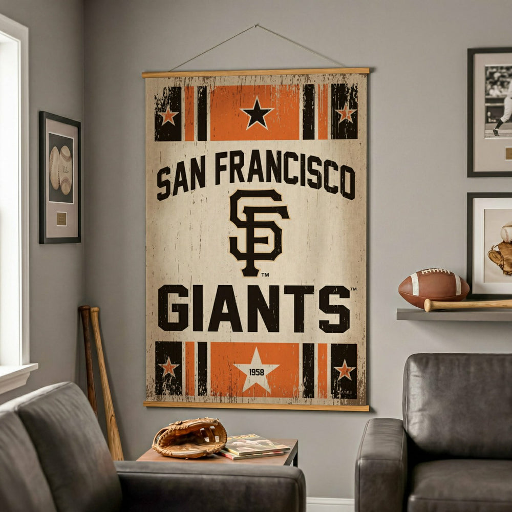 San Francisco Giants, Canvas Wall Tapestry, Large, 54x36, MLB, Home