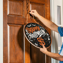 San Francisco Giants Halloween Round Door Décor with Hanging Rope, 18x, MLB, Home