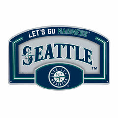 Seattle Mariners USA Embossed Steel Wall Sign, 11" x 17", MLB, Home