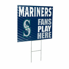 Seattle Mariners Coroplast Yard Sign "Fans Play Here", MLB, Home