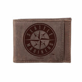 Seattle Mariners Front Pocket Wallet w/ RFID Blocking Brown, MLB, Home