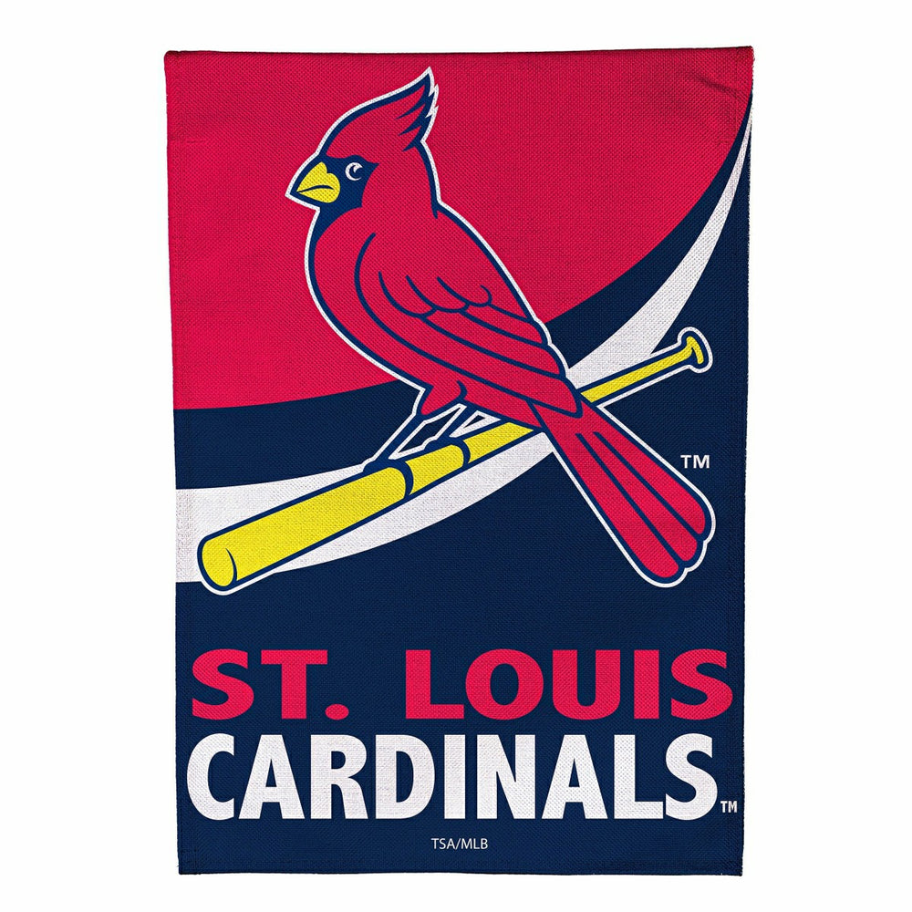 St Louis Cardinals Burlap House Flag, MLB, Home