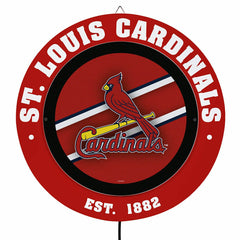 St Louis Cardinals, Metal Lite, Round, MLB