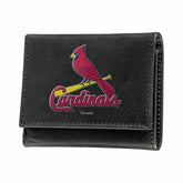 St Louis Cardinals Black Tri-Fold Embroidered Wallet w/ RFID Blocking, MLB, Home