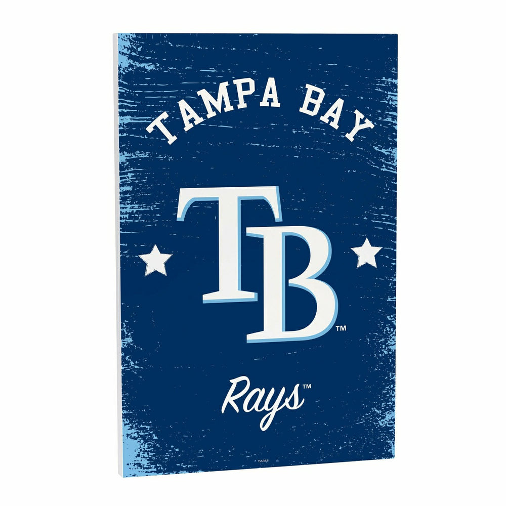 Tampa Bay Rays Wood Wall Sign, 16x24, MLB, Home