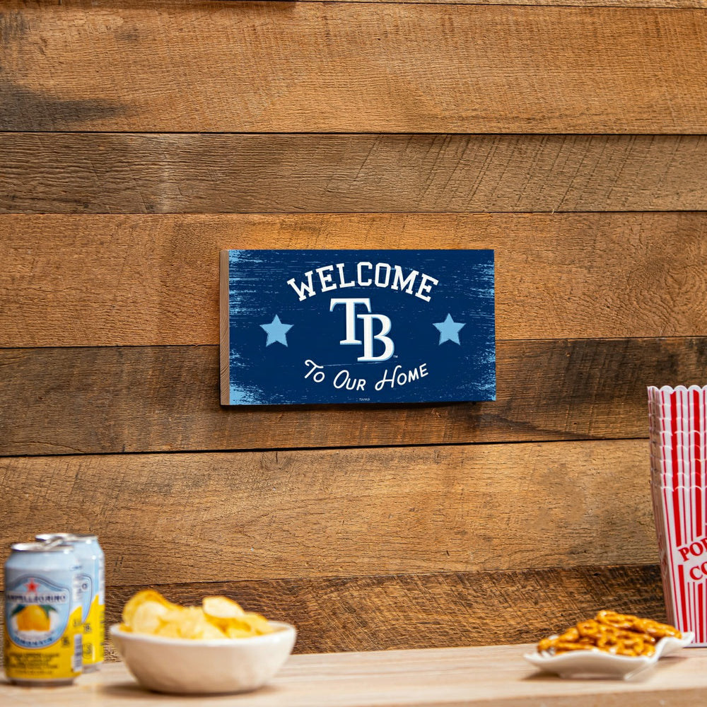 Tampa Bay Rays Wood Wall Sign, 6x11, MLB, Home