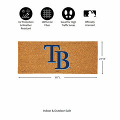 Tampa Bay Rays Extra Large Full Color Coir Mat, 60"x24", MLB