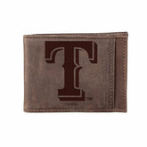 Texas Rangers Front Pocket Wallet w/ RFID Blocking Brown, MLB, Home