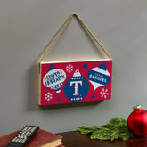Texas Rangers Holiday Wood Wall Sign, 6x11, MLB, Home
