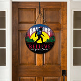 Texas Rangers Bigfoot Round Door Décor with Hanging Rope, 18x18, MLB, Home