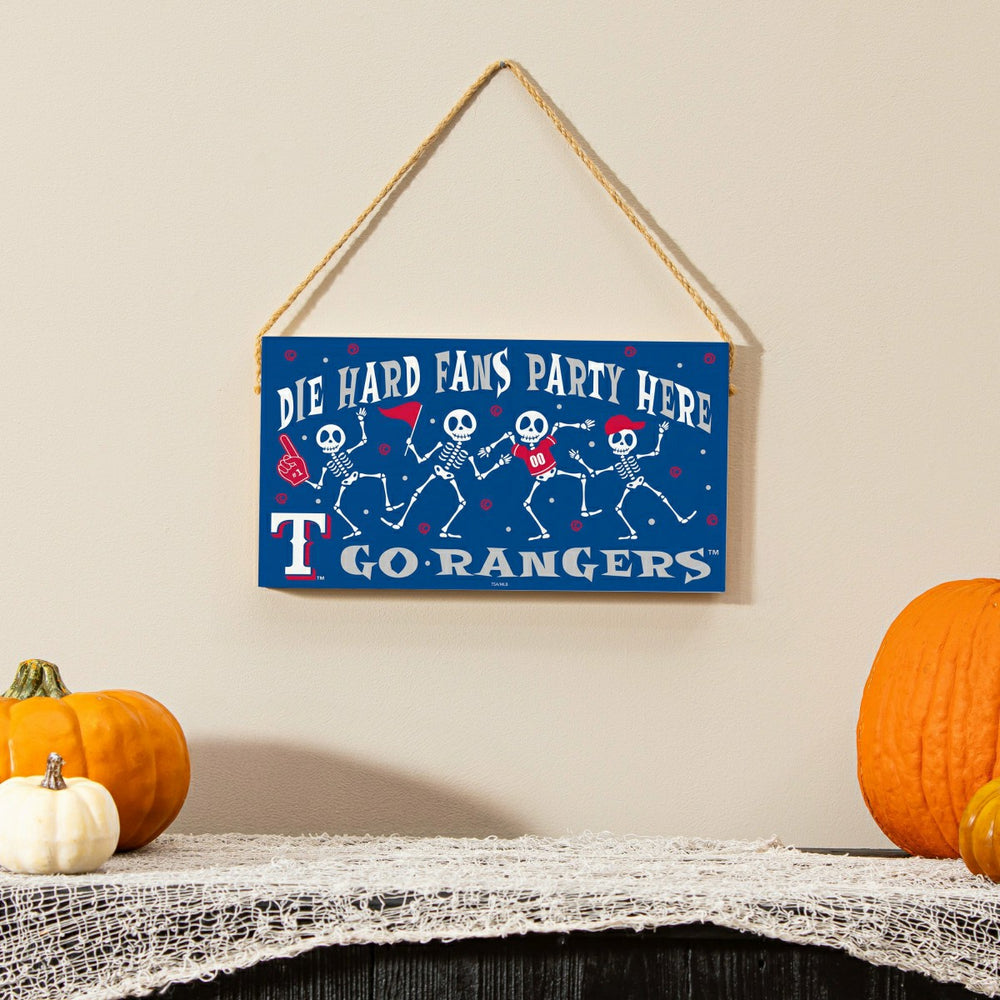 Texas Rangers Halloween Wood Wall Sign, 6x11, MLB, Home