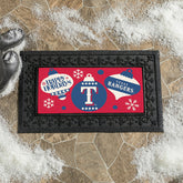 Texas Rangers Holiday Flocked Coir Sassafras Switch Mat, 22"x10", MLB