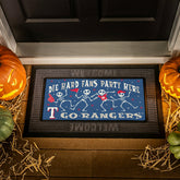 Texas Rangers Flocked Coir Halloween Sassafras Switch Mat, 22"x10", MLB