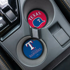 Texas Rangers Car Coaster Set, 2pc, MLB, Home