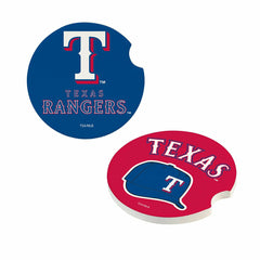 Texas Rangers Car Coaster Set, 2pc, MLB, Home