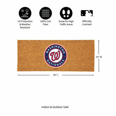 Washington Nationals Extra Large Full Color Coir Mat, 60"x24", MLB