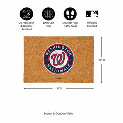 Washington Nationals Large Full Color Coir Mat, 36"x24", MLB