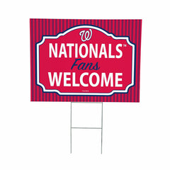 Washington Nationals Coroplast Yard Sign, "Fans Welcome", MLB, Home
