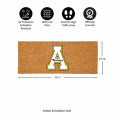 Appalachian State University Extra Large Full Color Coir Mat, 60"x24", Collegiate
