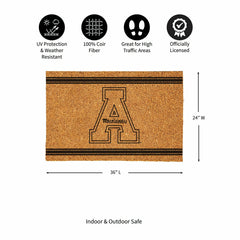 Appalachian State University Large One Color Coir Mat, 36"x24", Collegiate