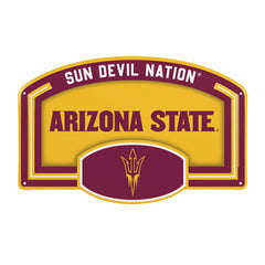 Arizona State University USA Embossed Steel Wall Sign, 11" x 17", Collegiate, Home