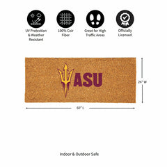 Arizona State University Extra Large Full Color Coir Mat, 60"x24", Collegiate