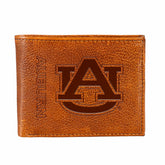 Auburn University, Embossed 100% Genuine Tumbled Leather Passcase Bi-F, Collegiate, Home
