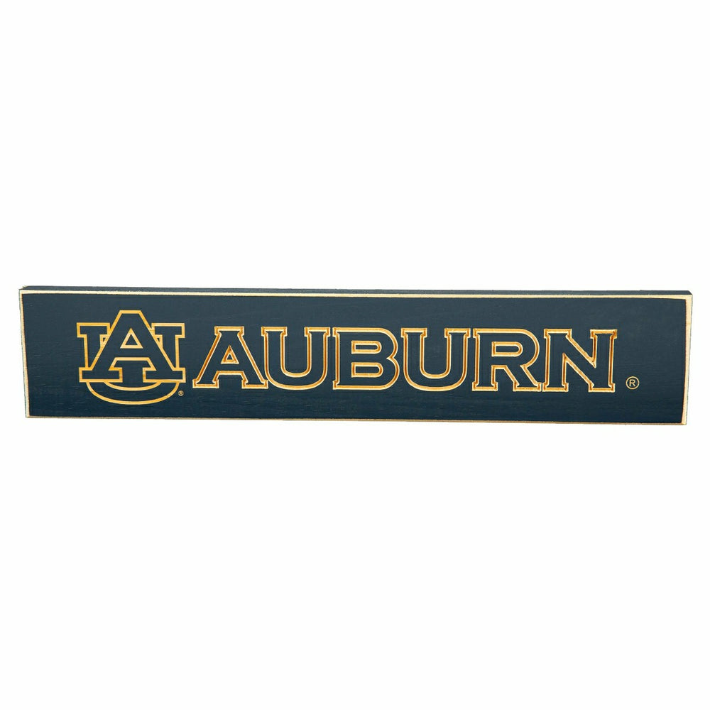 Auburn University Engraved Wood Sign, 3.5" x 18", Collegiate, Home