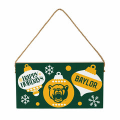 Baylor University Holiday Wood Wall Sign, 6x11, Collegiate, Home