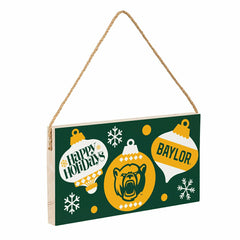 Baylor University Holiday Wood Wall Sign, 6x11, Collegiate, Home