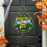 Baylor University Halloween Round Door Décor with Hanging Rope, 18x18, Collegiate, Home