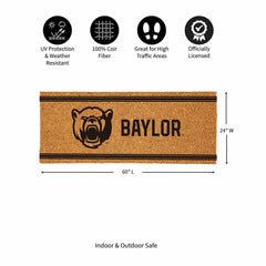 Baylor University Extra Large One Color Coir Mat, 60"x24", Collegiate