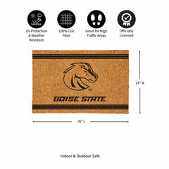 Boise State University Large One Color Coir Mat, 36"x24", Collegiate