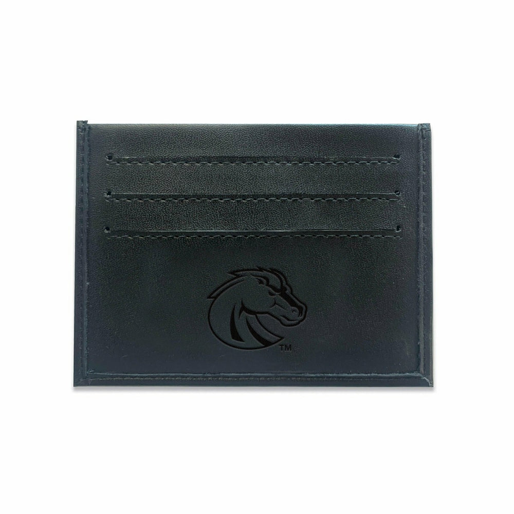 Front Pocket Wallet w/ RFID Blocking, Boise State University, Black, Collegiate, Home