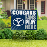 Brigham Young University Coroplast Yard Sign "Fans Play Here", Collegiate, Home