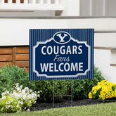 Brigham Young University Coroplast Yard Sign, "Fans Welcome", Collegiate, Home