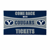 28" x 16" PVC Trapper Mat, Come Back with Tickets, Brigham Young Unive, Collegiate