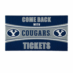 28" x 16" PVC Trapper Mat, Come Back with Tickets, Brigham Young Unive, Collegiate
