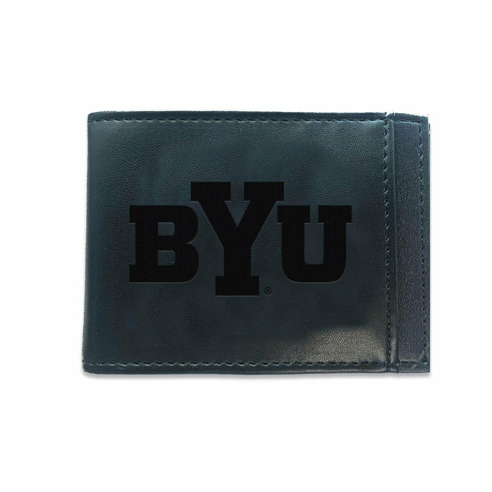 Front Pocket Wallet w/ RFID Blocking, Brigham Young University, Black, Collegiate, Home