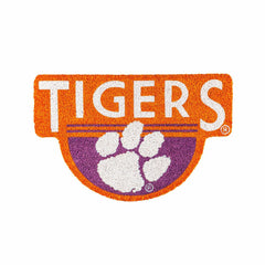 NCAA Team Shaped Coir Door Mat, Clemson Tigers, Collegiate