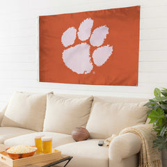 Clemson University Single Sided Estate Flag with 2 Grommets, 3'x5', Collegiate, Home