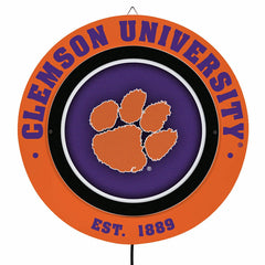 Clemson University, Metal Lite, Round, Collegiate