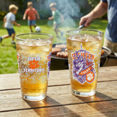 Clemson University 16oz Glass pint, Set of 2, Collegiate, Home
