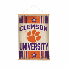 Clemson University, Canvas Wall Tapestry, Medium, 36x24, Collegiate, Home