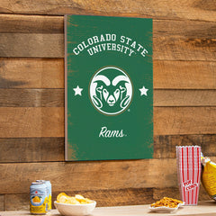 Colorado State University Wood Wall Sign, 16x24, Collegiate, Home