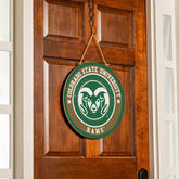 Colorado State University Round Door Décor with Hanging Rope, 18x18, Collegiate, Home