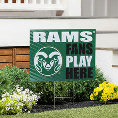 Colorado State University Coroplast Yard Sign "Fans Play Here", Collegiate, Home